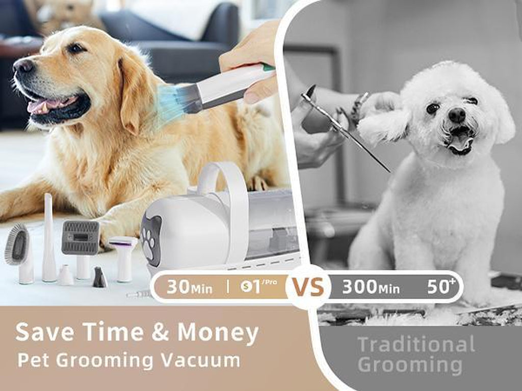 Transform Your Pet's Grooming Experience with the 7-In-1 Grooming Brushes for Dogs & Cats – Effortless Grooming, Shedding Solutions, and Low Noise Design!