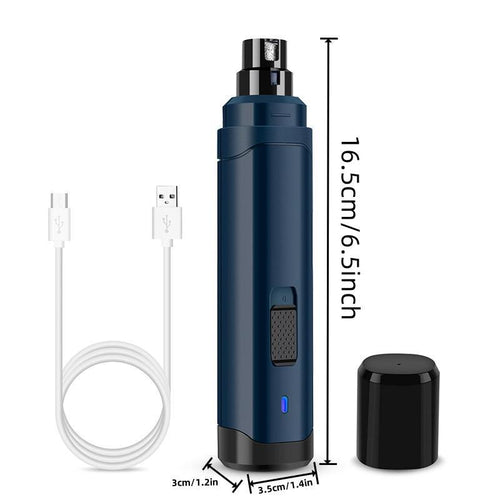 Professional Electric Dog Nail Grinder - 2 Speed Pet Trimmer for Dogs & Cats with Charging Cable