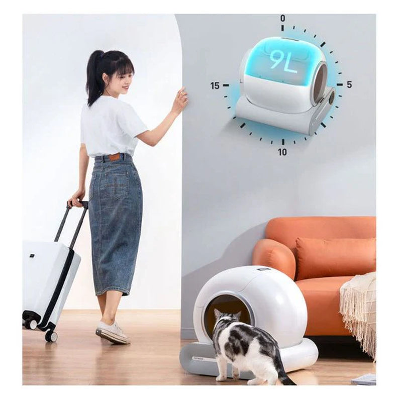 Revolutionary Self-Cleaning Cat Litter Box with Smart App Control - Ultra-Safe, Spacious, and Effortless Maintenance