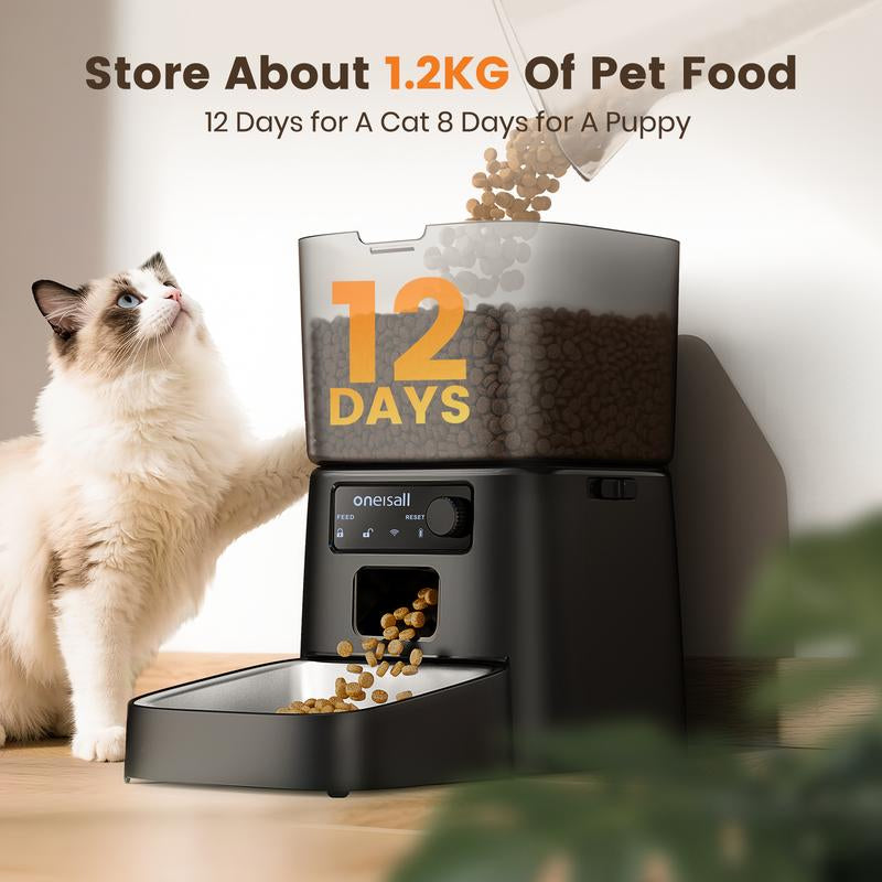 Revolutionize Mealtime for Your Pets with the Oneisall Smart Pet Feeder - 3.5L Automatic Food Dispenser for Cats, Dogs, and Small Pets!