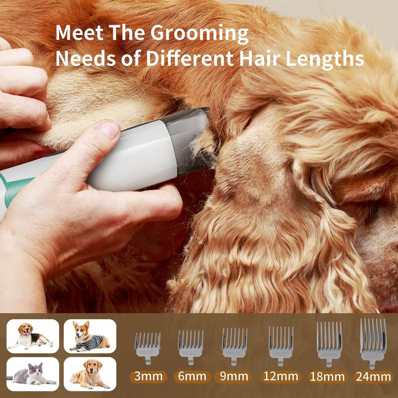 Transform Your Pet's Grooming Experience with the 7-In-1 Grooming Brushes for Dogs & Cats – Effortless Grooming, Shedding Solutions, and Low Noise Design!