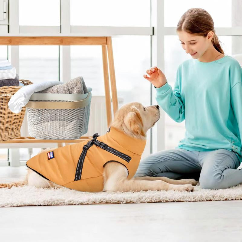 Stay Warm and Stylish This Winter with Our Reflective Harness Dog Winter Jacket - Perfect for Small to Medium Dogs!