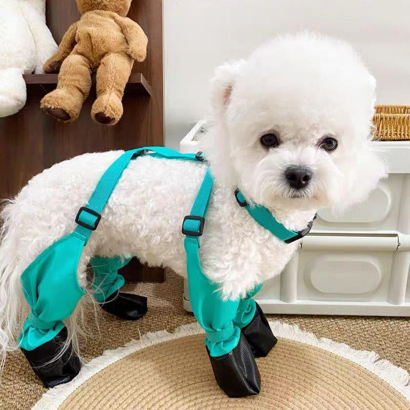 Ultimate Dog Harness Boots - Waterproof Winter Snow Pants with Reflective Non-Slip Paw Protectors for Large Dogs