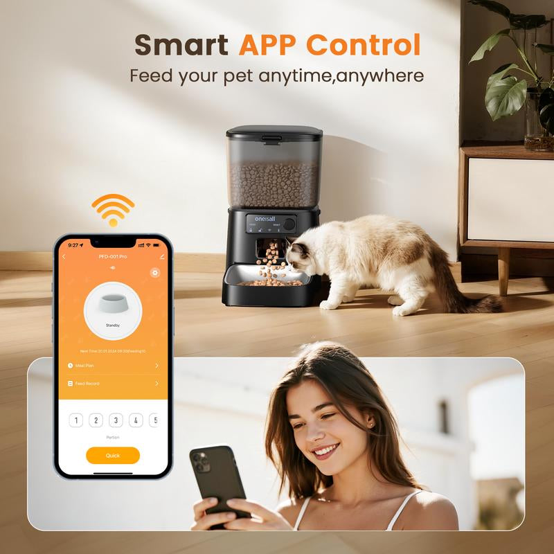 Revolutionize Mealtime for Your Pets with the Oneisall Smart Pet Feeder - 3.5L Automatic Food Dispenser for Cats, Dogs, and Small Pets!